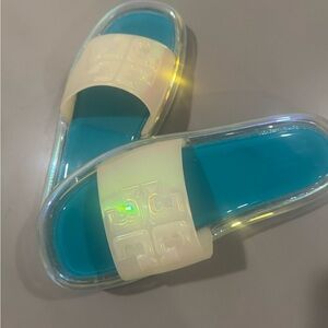 Tory Burch Bubble Jelly Iridescent/Tuscan Sea size 9B